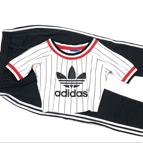 adidas originals baseball jersey in white stripe